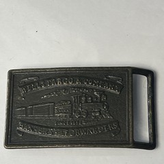 Vintage Wells Fargo and Company Bankers and Forwarders Rectangular Belt Buckle