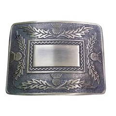Scottish Antique Kilt Buckle – 4 Thistle Design | Classic Highland Accessory