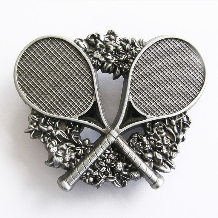Tennis Rackets Sports Metal Belt Buckle