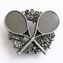 Tennis Rackets Sports Metal Belt Buckle