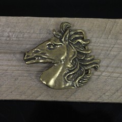 Belt Buckle Horse Head, Belt Buckle for Riders and Horse Fools Gold Antique