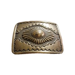Vintage Rectangular Southwestern Trophy Belt Buckle