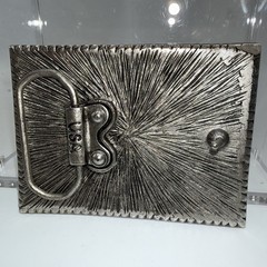 Virgin Mary Hebilla Vaquera Style Cowboy Belt Buckle. Made In USA