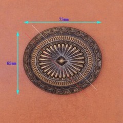 Retro Brass Western Indian Art Flower Cowboy Leather Belt Buckle Fit 40mm Belt