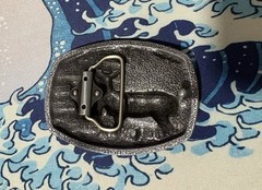 American Flag Deer Hunting Belt Buckle – Buck & Doe, Antique Silver Western
