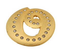 Initial A-Z Letter Men Women Western Cowboy Cowgirl Rodeo Fashion Gold Metal