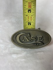Case XX Knife Belt Buckle Brass One Piece Construction Dimensions 3.25&Prime; x 1.75&Prime;