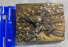 VTG Colorado Belt Buckle Brass Western Eagle Mountains Cowboy USA Spec Cast 1979
