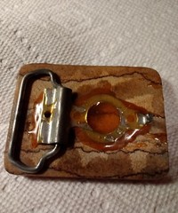 HANDMADE Elk MENS BELT BUCKLE CASUAL Blemished chipped Hunters Deer