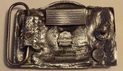 CSA BELT BUCKLE – JEFFERSON DAVIS – ROBERT E LEE- STONEWALL JACKSON CONFEDERATE