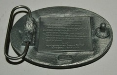 2015 Heart of Zachary Cape Canaveral Energy Center Award Silver Tone Belt Buckle