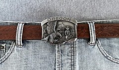 1984 Vintage Gold Rush Oregon Trail Siskiyou Belt Buckle