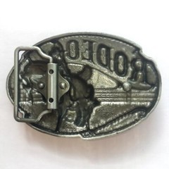 Rodeo Rider Belt Buckle Western Cowboy Native American Motorcyclist (CBY-03-B)