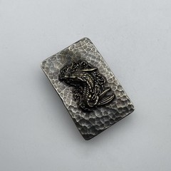 Vintage Old Silver Buckle,Mythology Dragon Fish- Auspicious Beast,Belt Hardwares