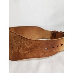 Vintage Altus Mens 28-32 Tan Leather Weight Power Lifting Belt 2 Prong Buckle