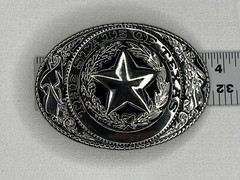 Vintage The State Of Texas Lone Star State Oval Belt Buckle
