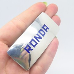 925 Sterling Silver Vintage Mexico Alfredo Ortega Enamel « Ronda » Belt Buckle