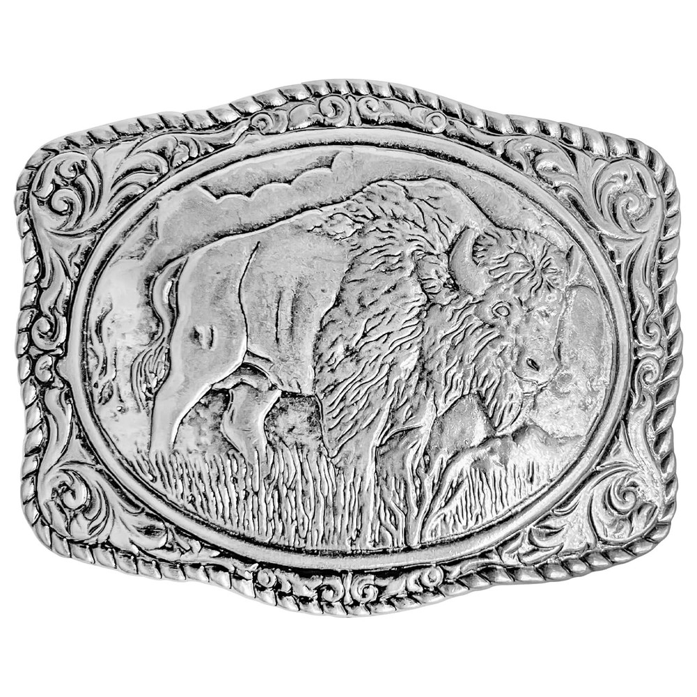 Western Belt Buckles for Men Cowboy American Patriotic Buffalo Belt Buckle