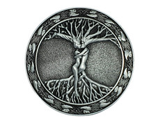 Belt Buckle Tree Of Life Odins Askr & Embla For 40mm Belt Pagan Norse Viking Uk