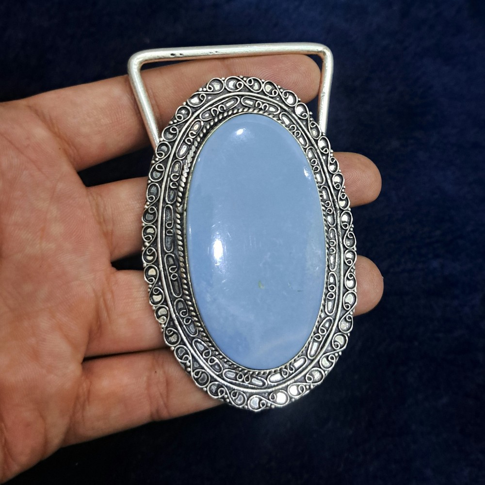 Handmade Belt Buckle For Men&rsquo;s Silver Plated Gemstone Men&rsquo;s Vintage Accessories