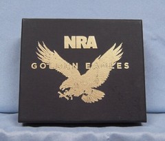 NRA National Rifle Association Golden Eagles Belt Buckle 2014 In Box