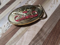 NRA Golden Eagles Belt Buckle With Original Box