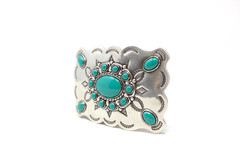 Turquoise Bead Western Belt Buckle, (1.5 ») Removable Western Buckle