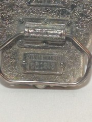 The Great American Buckle Company Belt Buckle Eagle Silver Toned Metal & Enamel