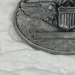 Vintage 1983 Buckle Connection Senior AAF USAF Pilot Wings Belt Buckle Silver