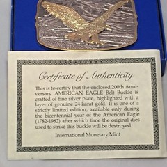 American Eagle 200th Anniversary Silver Plated / 24-Karat Gold IMM New Boxed B1