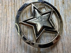 Famous Stars & Straps Five Point Star Logo See-Trough Silver Color Belt Buckle