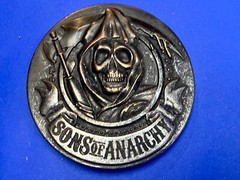 Sons Of Anarchy Grim Reaper Tattoo Cosplay TV Show TM & 2013 Fox Belt Buckle
