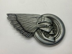 Eagle Head Wing Skull Motorcycle Wheel Rim Biker Punk Vibe Belt Buckle