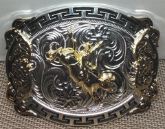 BULL RIDING COWBOY Western Belt Buckle Hebilla Vaquera Con Toro