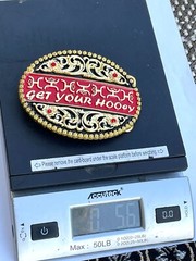 Western Buckle Gold Black Red Cowboy 4×3 for 2 » Hooey Buckle Hebilla Vaquero