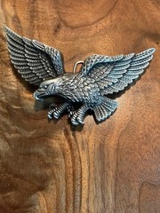 Bald Eagle Belt Buckle Flying Bird Brass Metal Vintage Rare Father’s Day Gift
