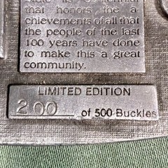 Campbell Nebraska Centennial Belt Buckle 1886–1986 Ltd Ed 200/500 Vintage