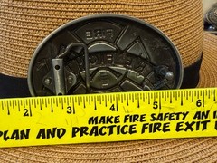 Antiqued Silver Firefighter Belt Buckle