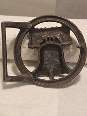 Liberty Bell Pass Stow Symbol of American independence Vintage Belt Buckle USA