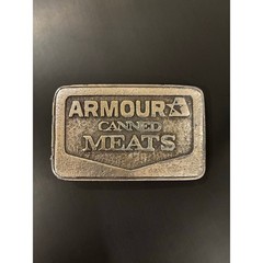 Vintage 1976 Armour Canned Meats Belt Buckle James Lind Wyoming Studio Art Works