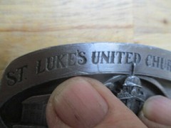 St. Luke&rsquo;s United Church of Christ collectible belt buckle 125th anniversary