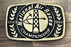 Vintage National Air Races Championship Reno 1986 Belt Buckle #348