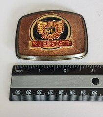 Vintage Pair of Honda Goldwing Motorcycle Belt Buckles Raintree Leather Buckle