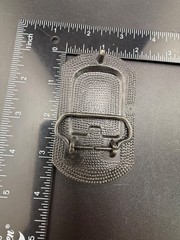 Vintage Nickel Rate Road Gold Tone Buckle Enamel Railroad