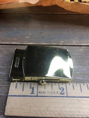 Solid Brass Military Web Belt Buckle 1.25&Prime; Unbranded Listing Is For ONE Buckle