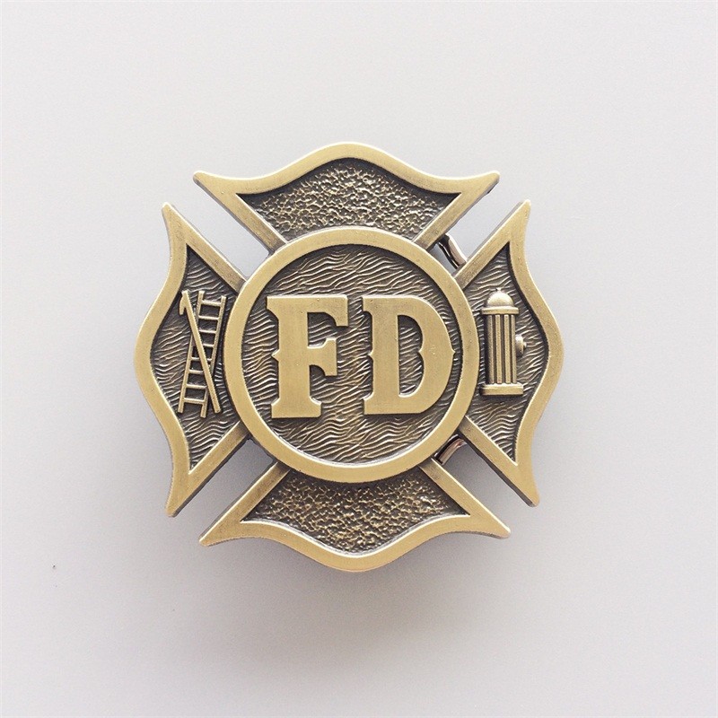 Antique Bronze Fire Fighter Dept Classic Hero Belt Buckle also Stock in the US
