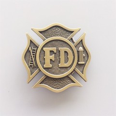 Antique Bronze Fire Fighter Dept Classic Hero Belt Buckle also Stock in the US