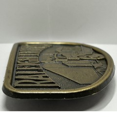 Vintage Raleigh Lights Semi Truck Belt Buckle Metal Antique Western Trucker