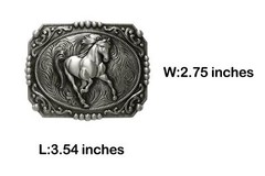 Moranse Religion Cross Cowboy Kneeling Prayer And Horse Design Belt Buckles