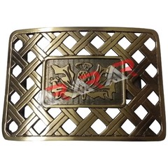 Men&rsquo;s Scottish Kilt Belt Buckle Latice Kilts Highland Thistle Antique Finish AAR